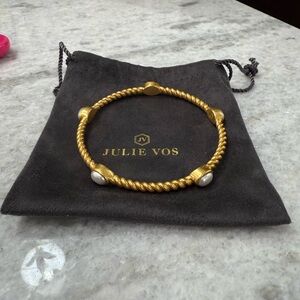 Julie Vos Gold and White Bracelet with pearls